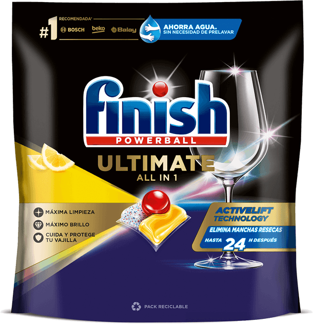 Finish Ultimate All in 1 Detergente para Lavavajillas
